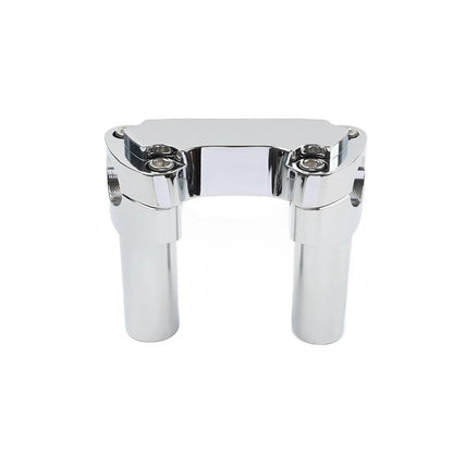 3.5" Straight Handlebar Riser & Top Clamp Chrome for Harley Dyna