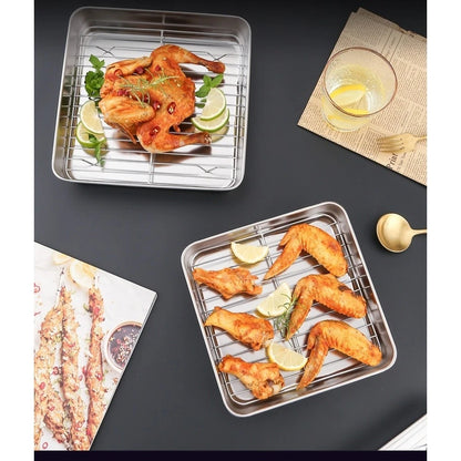 Premium 430 Stainless Steel Baking Pan 24x24x5cm Deep (No Part Numbers)
