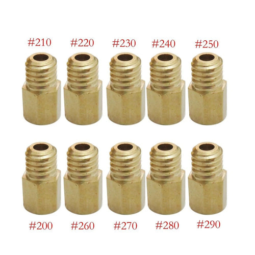 10Pcs Main Jets & 10Pcs Pilot Jets Kit for Mikuni TM TMX VM VM22 Carb