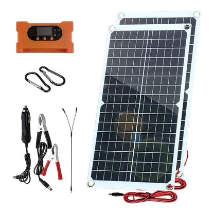 40W Solar Panel Set for Car Charger with Suction Cups