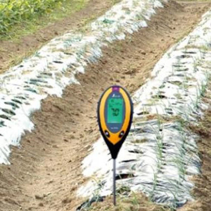 4 in 1 Soil Tester Digital Meter for pH Moisture Temperature Light Testing