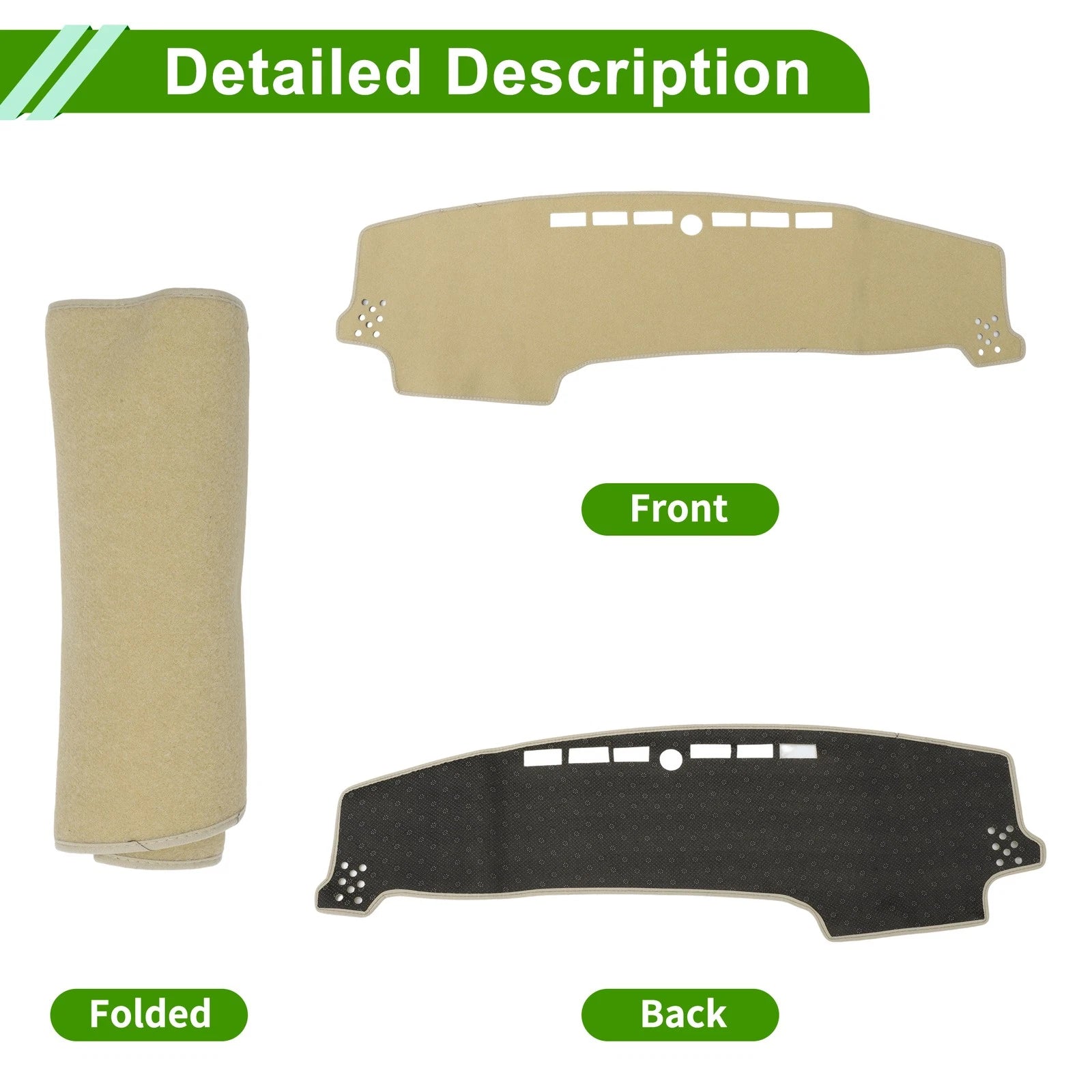 Dashboard Cover for Kia Sonet (2022–2025) Polyester Beige 1 Pc