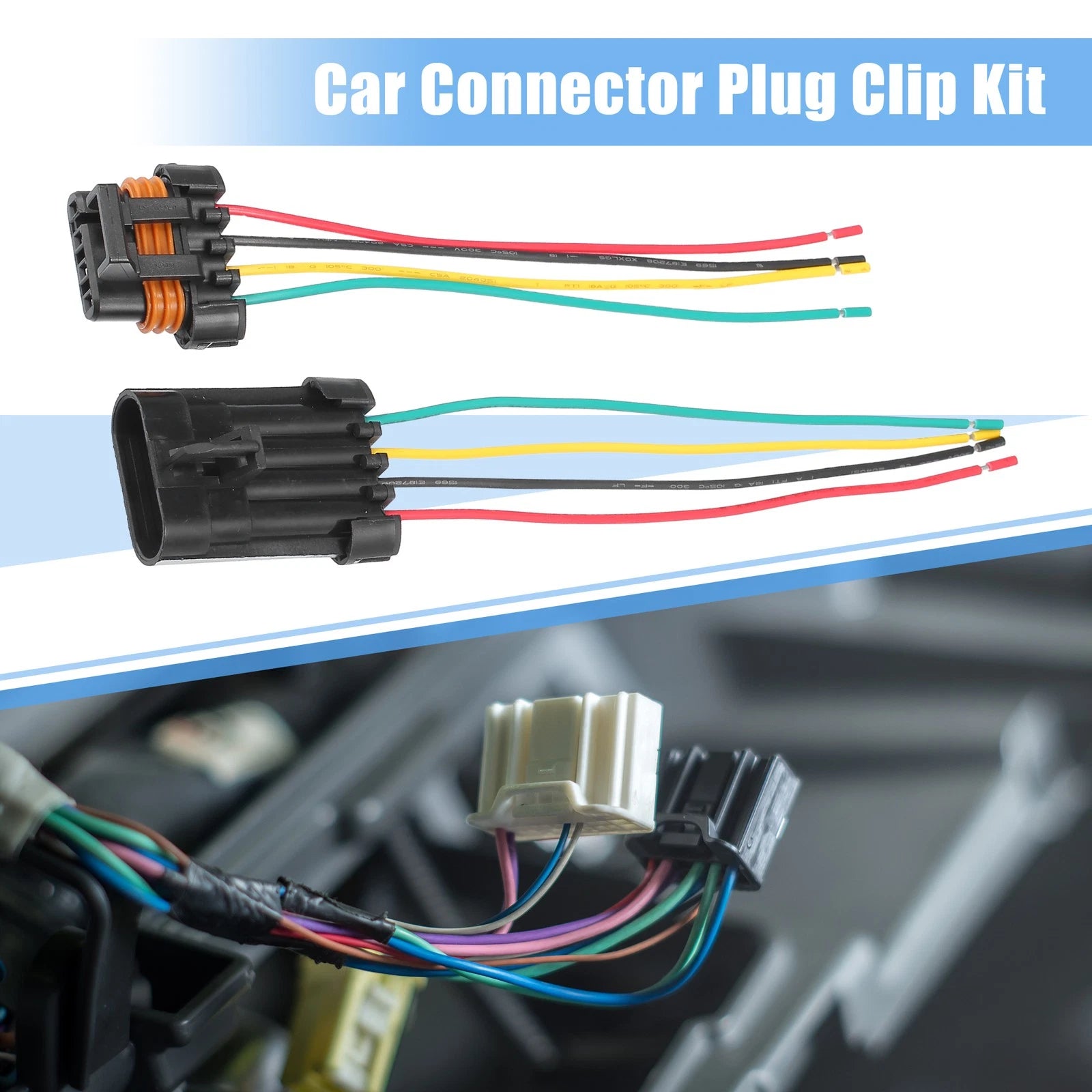 Set of 4 Oxygen Sensor Connector Adapter Plug Clips for Car