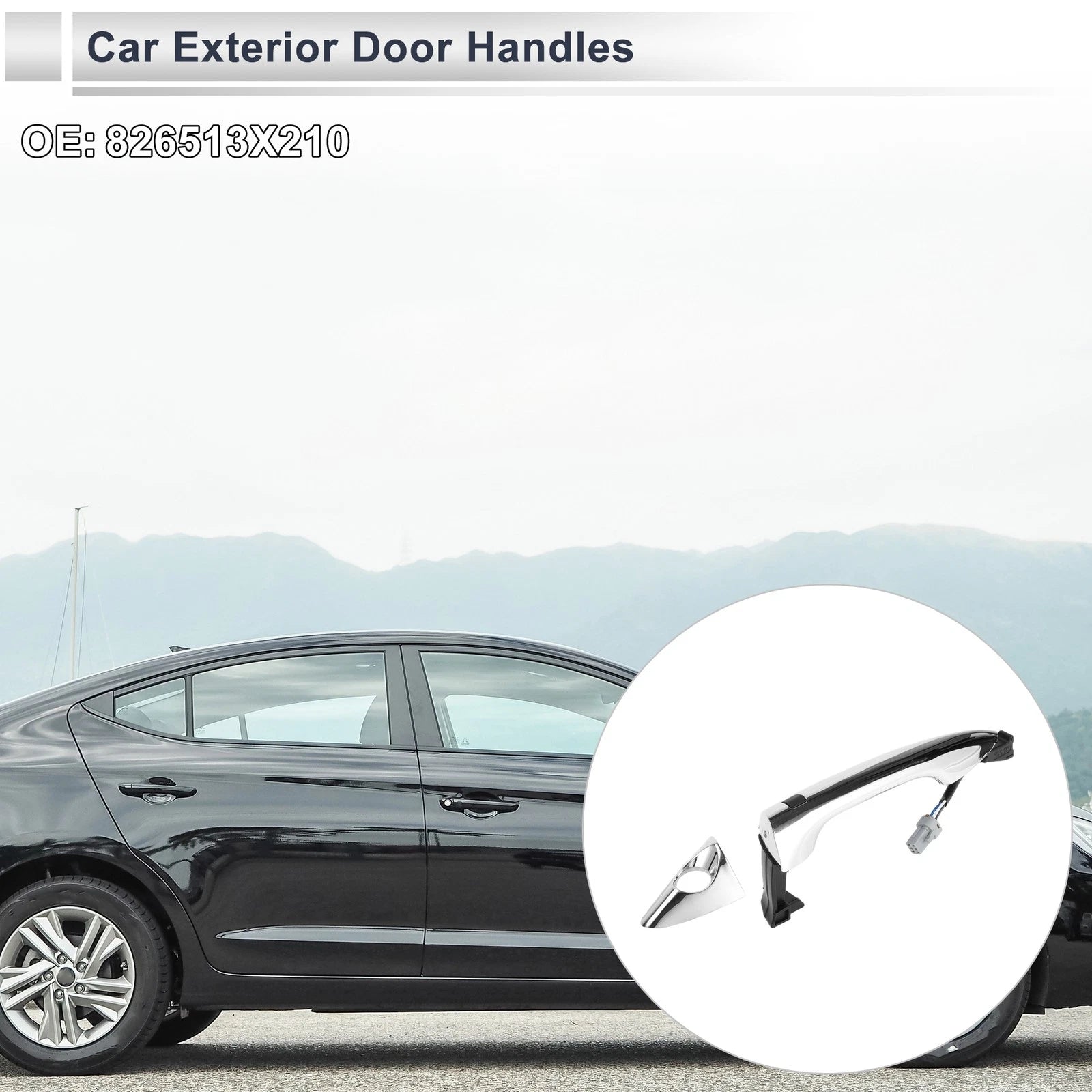 Front Left Car Exterior Door Handle Replacement for Hyundai Elantra (2011–2016)