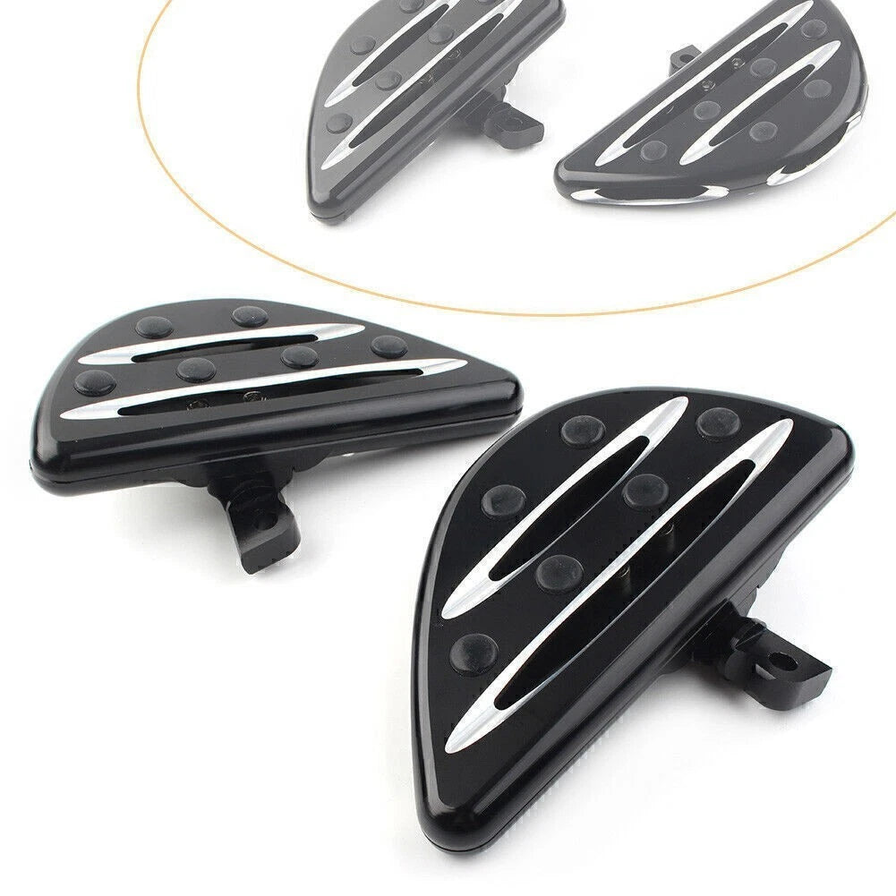 Rear Passenger Floorboards Foot Pegs for Harley Electra Glide Dyna (–)