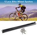 Bicycle Spoke Set 304 Stainless Steel 259mm Black for Universal (Universal)