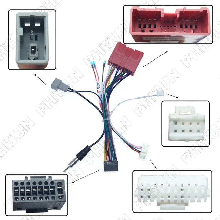 16Pin Stereo Radio Wiring Harness Power Cable for Mazda 3 5 6 8 CX-7