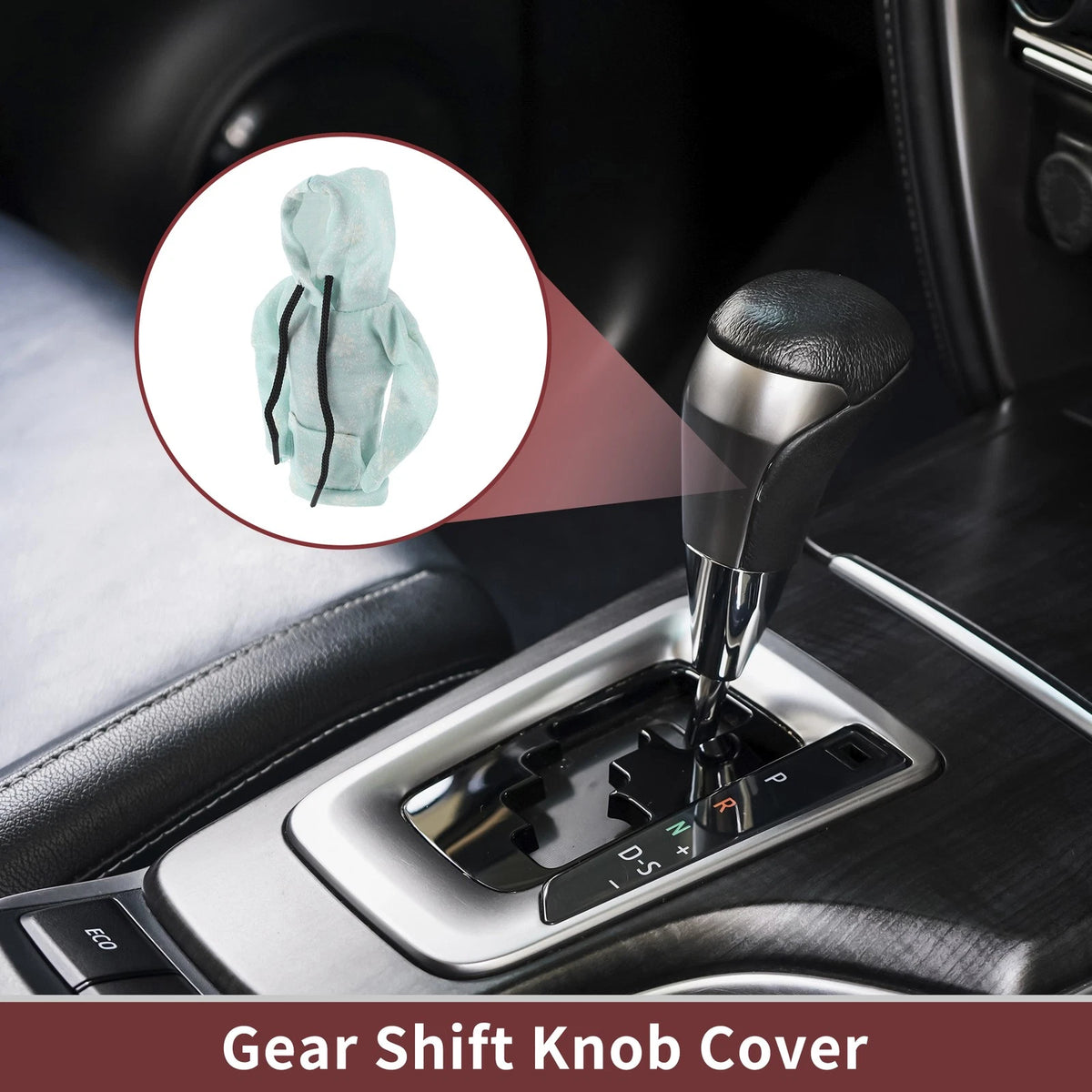 Gear Shift Knob Cover for Universal Cars - Blue-Green with White Dots