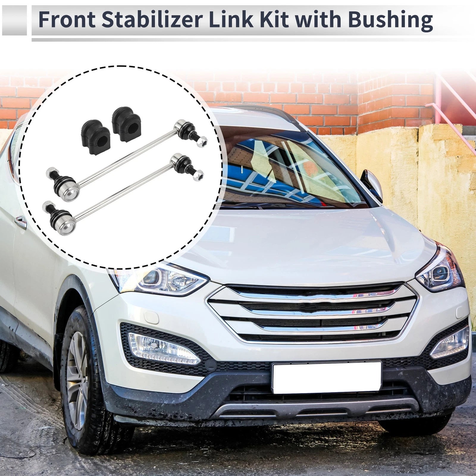 Front Stabilizer Bar Links 2pc with Bushings for Kia Magentis (2006–2010)