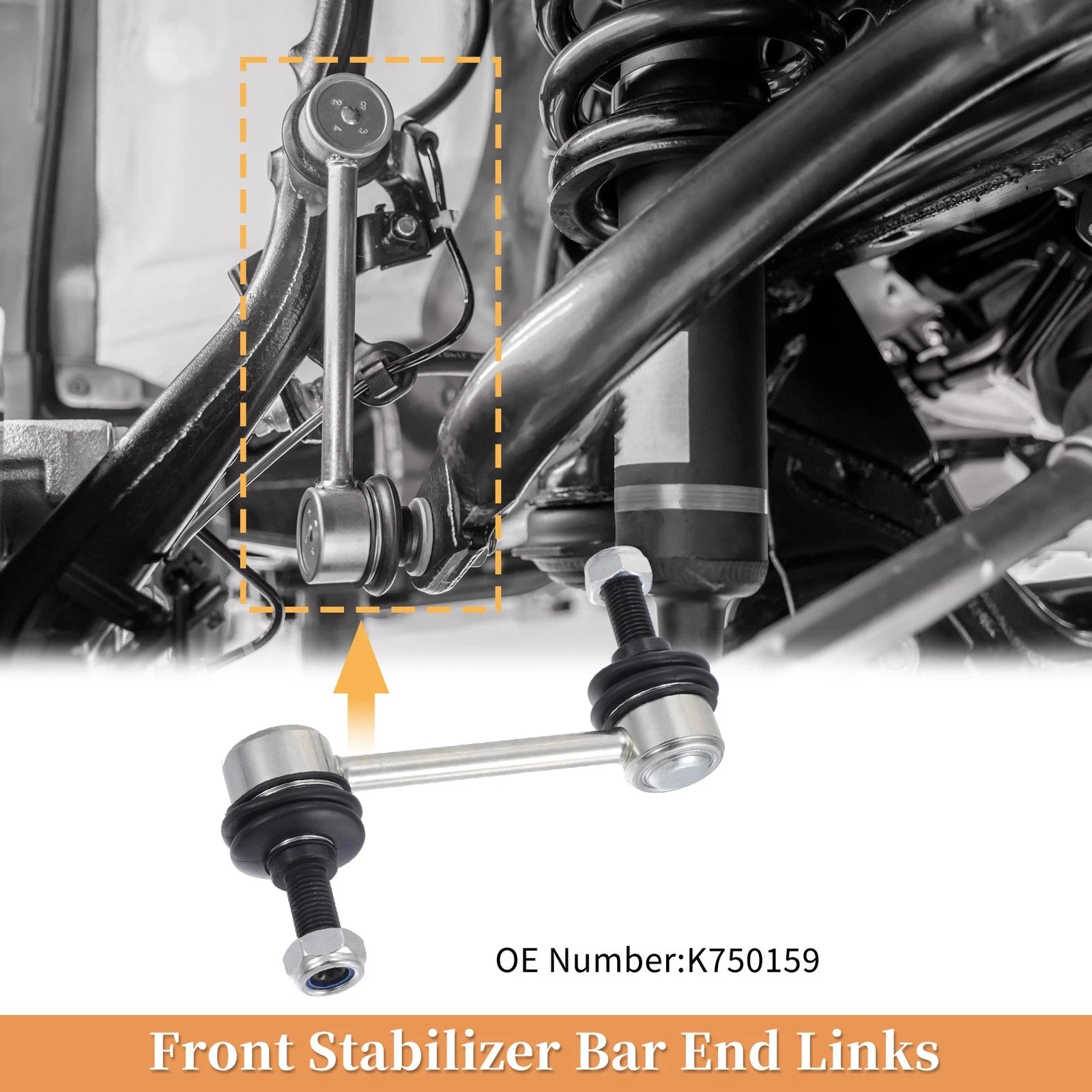 2PCS Front Stabilizer Sway Bar Link Replacement for Lincoln MKX (2016–2020)