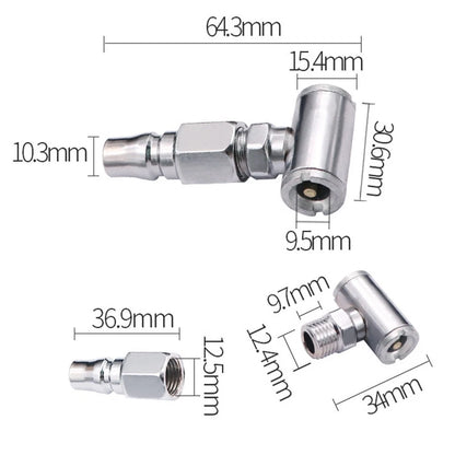 Double Head Inflator Nozzle for Car Motorcycle Air Pump Accessory