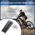 Bicycle Spokes Set 110mm Straight Pull for 14G Carbon Steel (Black)