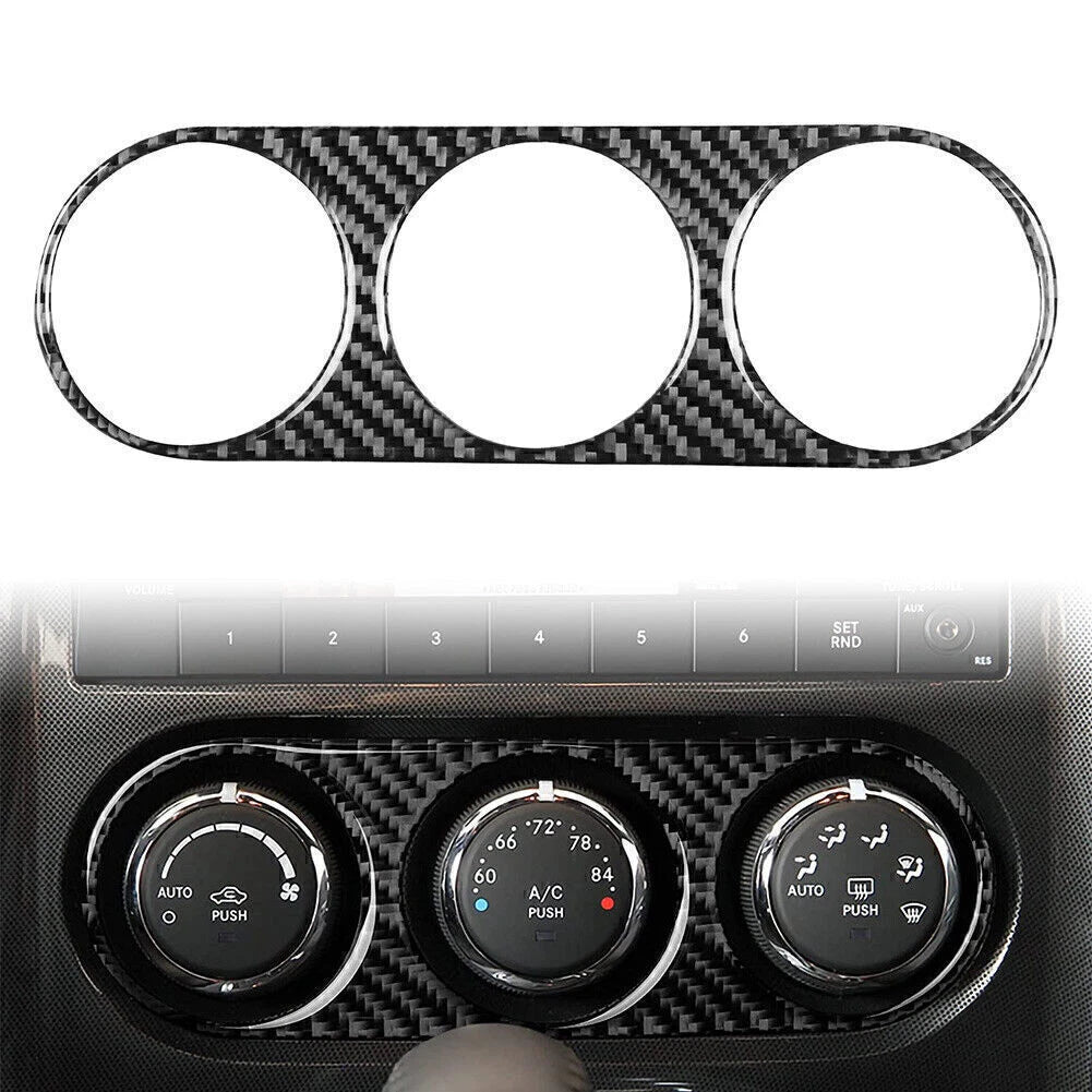 Carbon Fiber Air Conditioning Switch Panel Cover for Dodge Challenger (2008–2014)