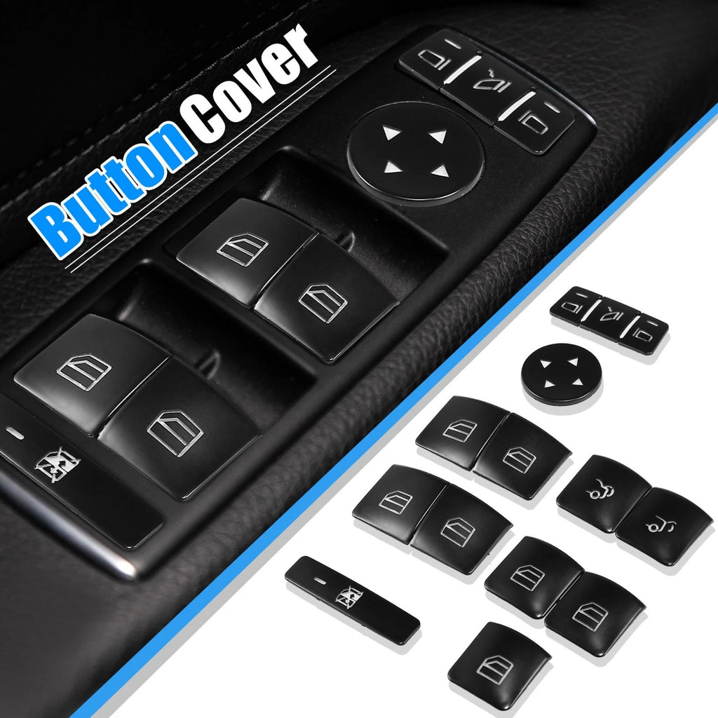 Window Switch Button Covers Front for Mercedes-Benz Car Door Armrest