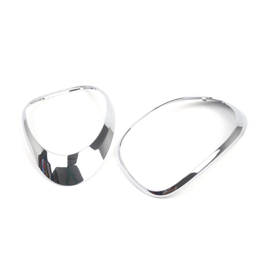 Pair Chrome Taillight Trim Ring Bezel for Fiat 500L (2014–2020)