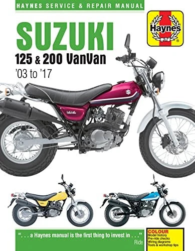 Haynes Manual for Suzuki RV125 & 200 Vanvan (2003–2016)