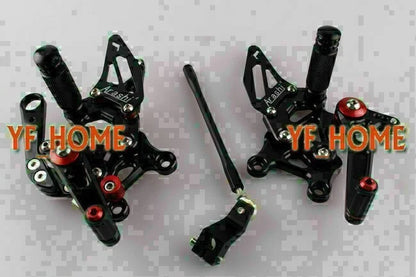 Rear Set Footpegs for Aprilia RSV4 (2009–2011) Black