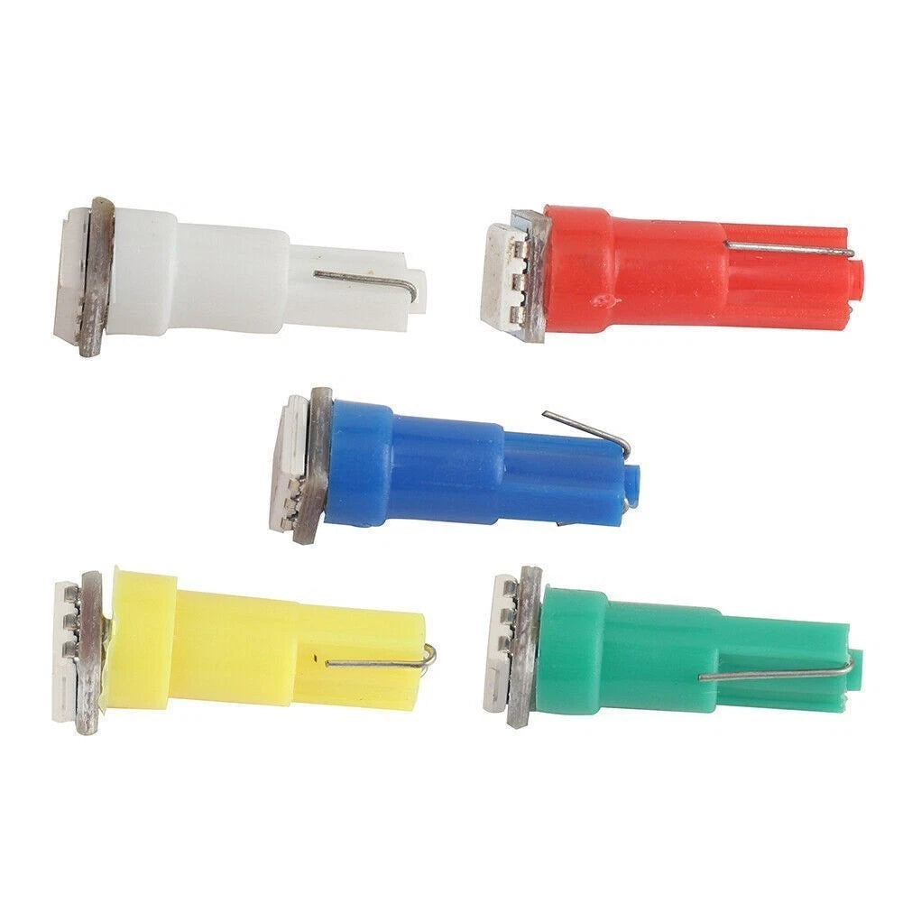 35pcs T5 1-5050-SMD LED Bulbs for Car Interior Lighting (Multi-Color)