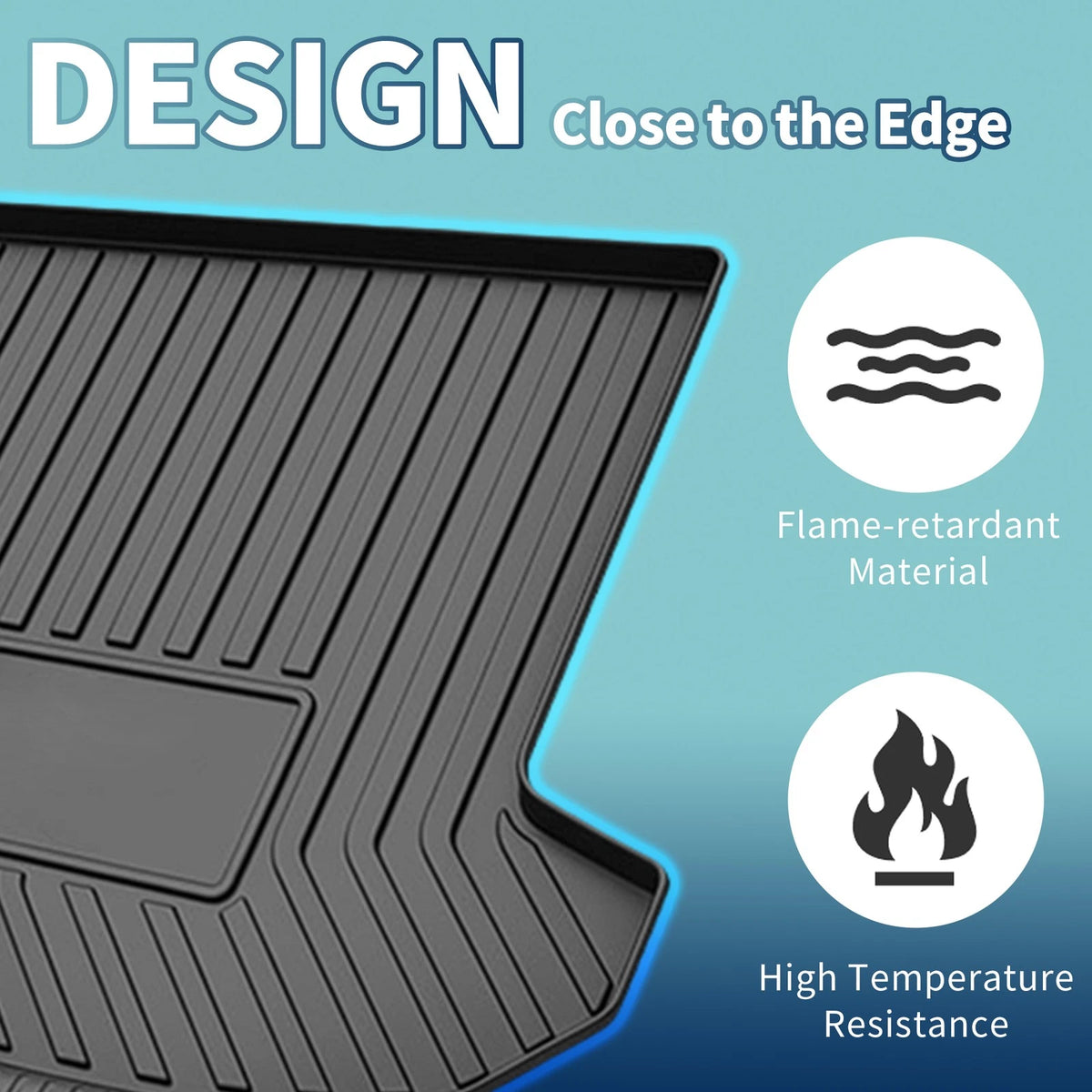 Flat Face Cargo Liner Rear Trunk Mat for Kia Sportage (2017–2022) TPE