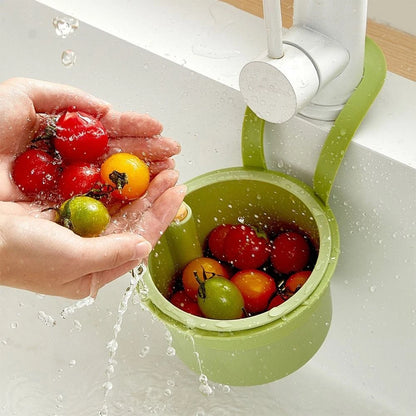Kitchen Sink Hanging Strainer Basket Food Catcher Tool Setup