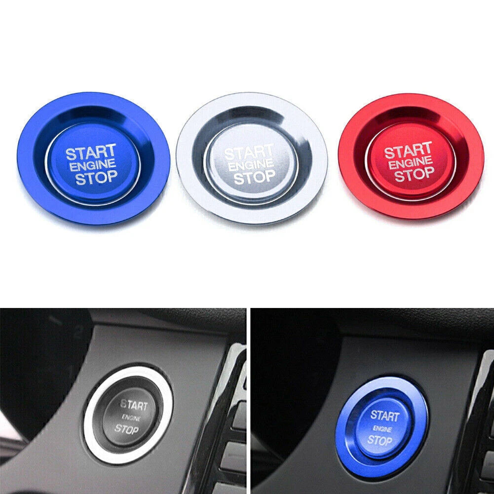 Keyless Engine Push Start Button w/ Ring for Land Rover Jaguar