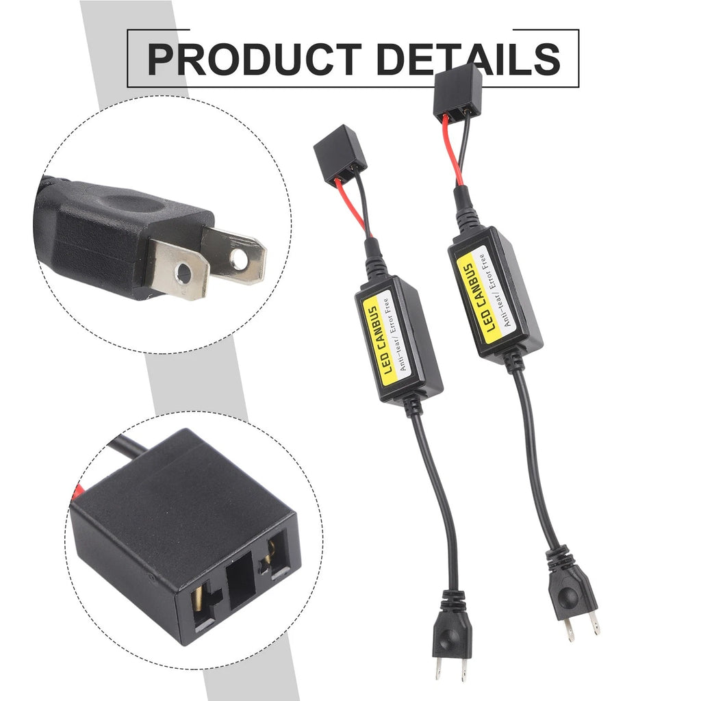2X H7 LED Headlight Canbus Error Resistor Anti Flicker for
