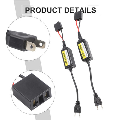 2X H7 LED Headlight Canbus Error Resistor Anti Flicker for