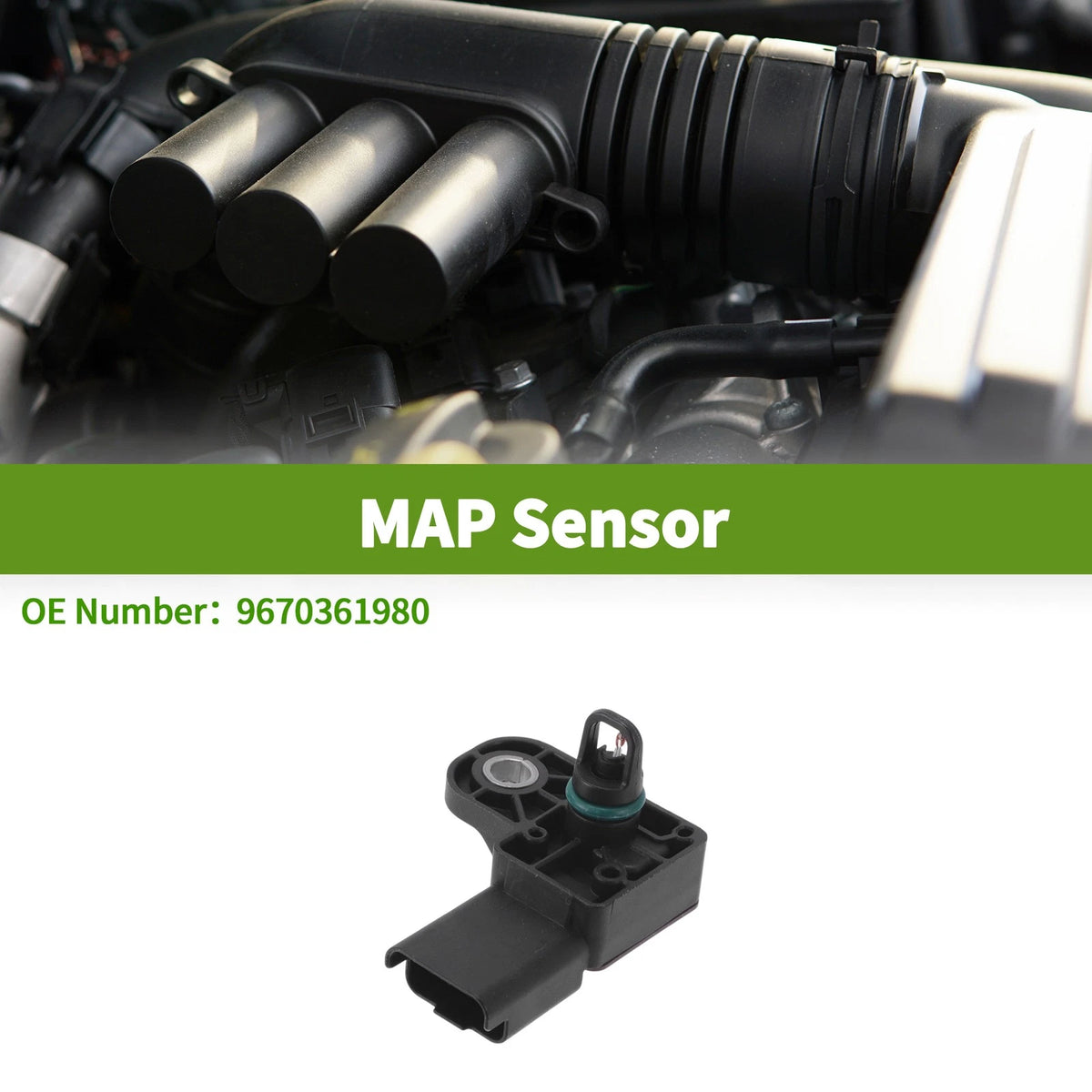 MAP Sensor No. 9670361980 for Peugeot 308 II (2013–2020)