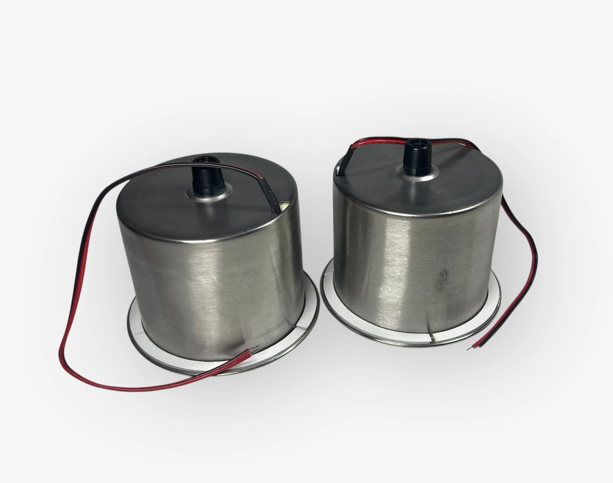 2X LED Stainless Steel Cup Holder w/ Insert for TH Marine (Cutout 3 5/8in)