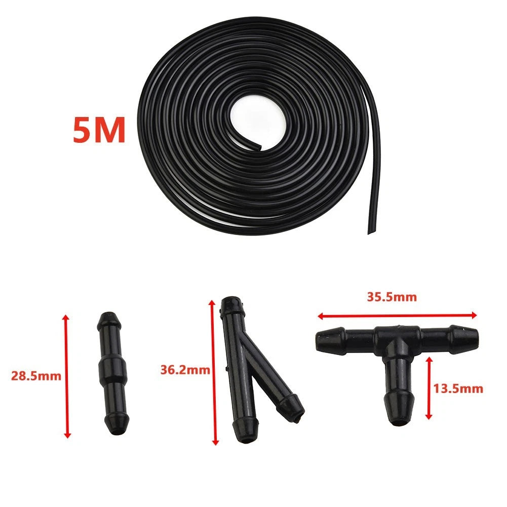 Wiper Hose Tube Jet Replacement for Car (5M, Black)