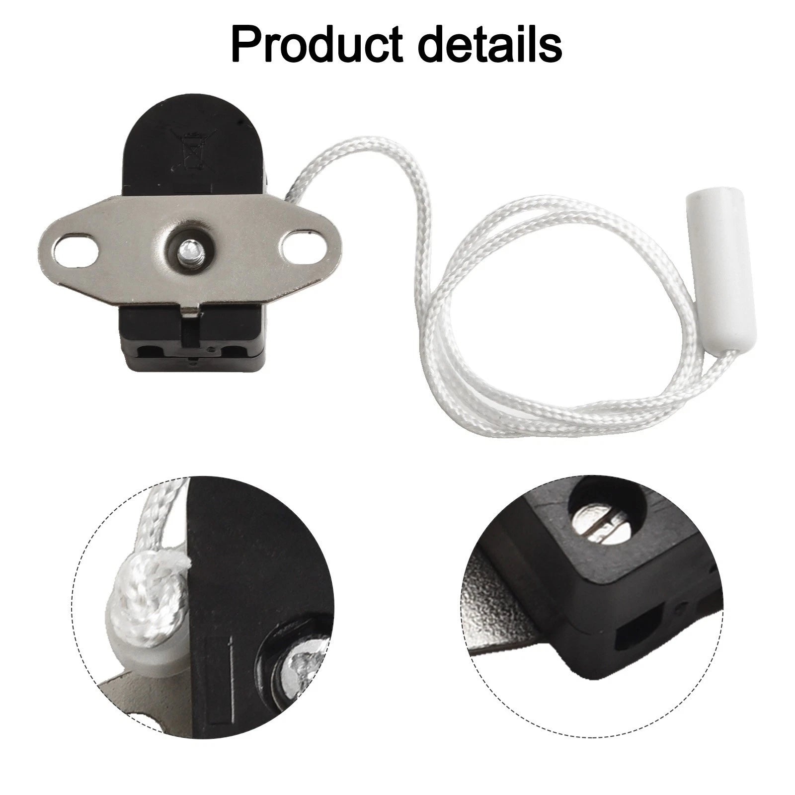 Pull Switch with Two Hole Plate for Various Lighting Options