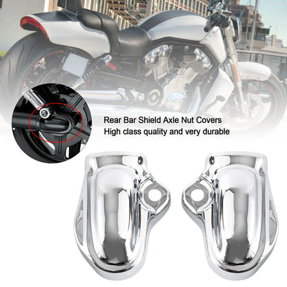 Set of 4 Rear Bar Shield Axle Nut Covers for Harley V-Rod VRSC (2002–2017)