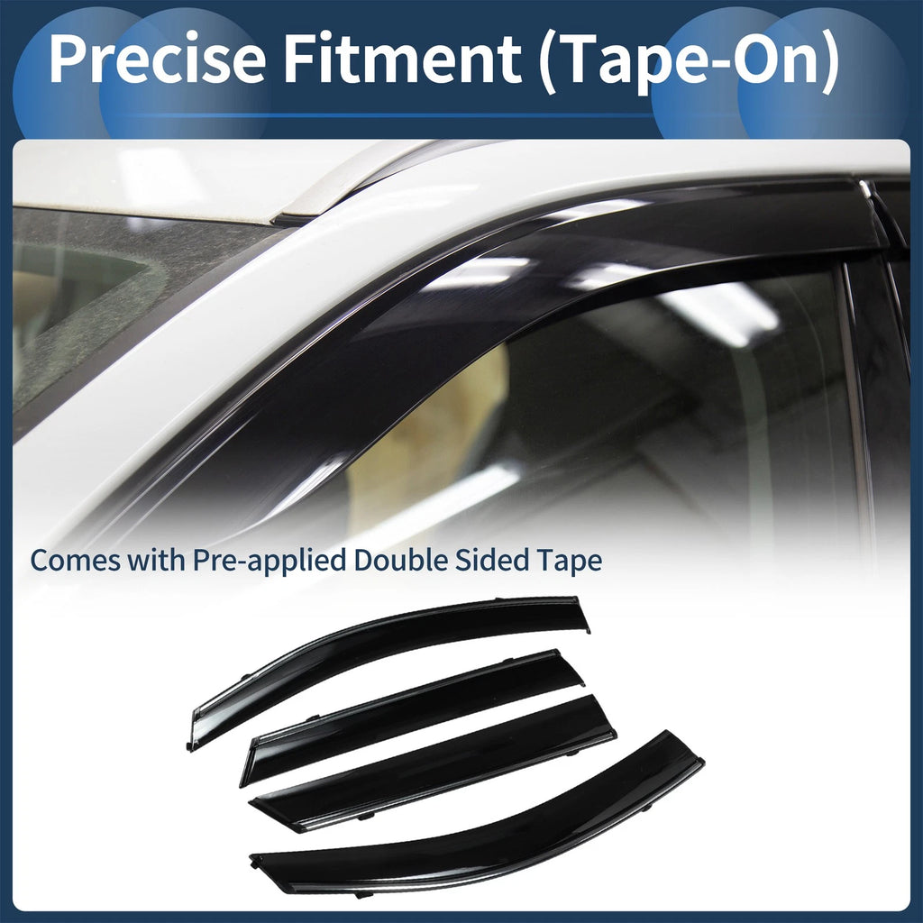 Window Deflectors Side Vent Visors for Hyundai Tucson (2016–2021) Black Set