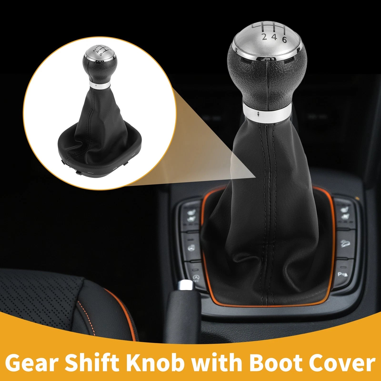 Gear Shifter Knob with Cover Replacement for VW Caddy (2004–2009)
