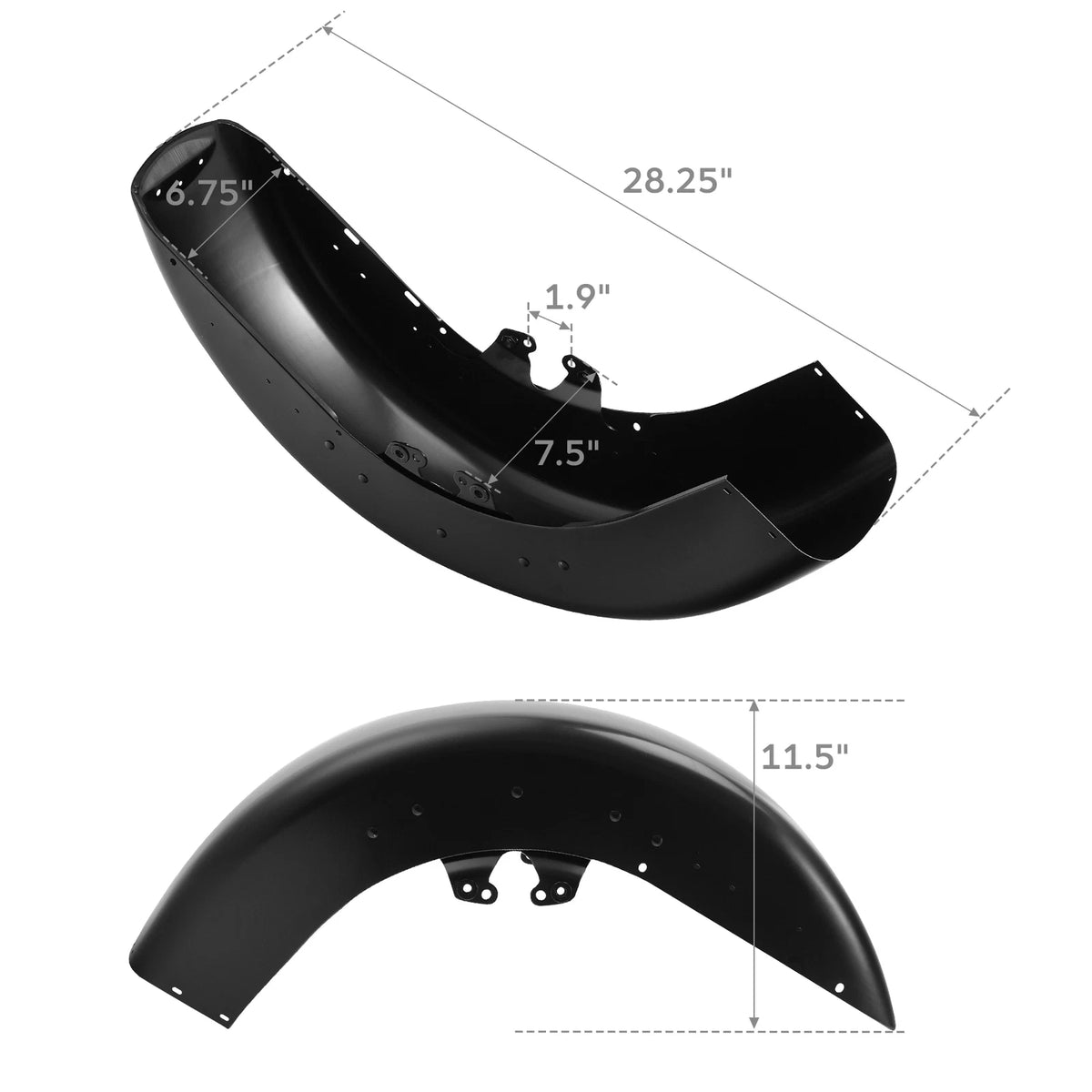 Unpainted Front Fender for Harley Electra Glide Ultra Classic (2014–2023)