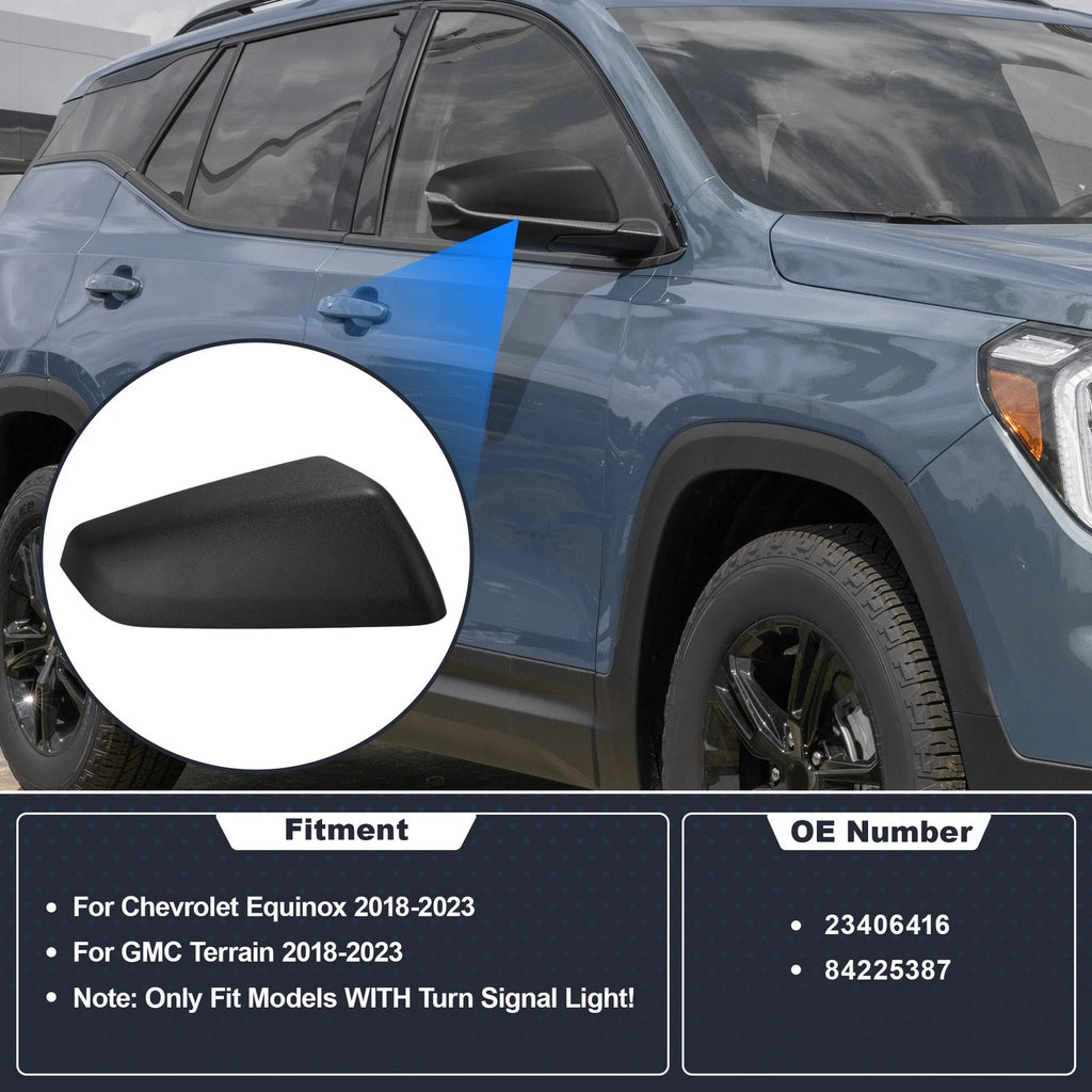 Right Mirror Cover Replacement for Chevrolet Equinox for GMC Terrain (2010–2017)