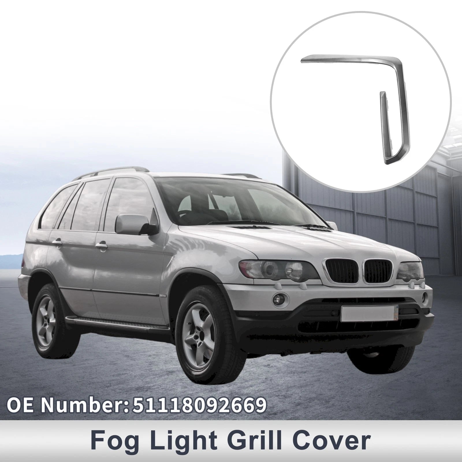 Front Left Fog Light Grill Replacement for BMW X5 (2019–2023)