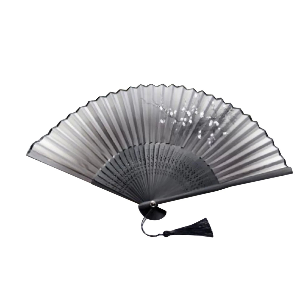 Folding Hand Held Black Fan for Chinese Classical Style (Retro)