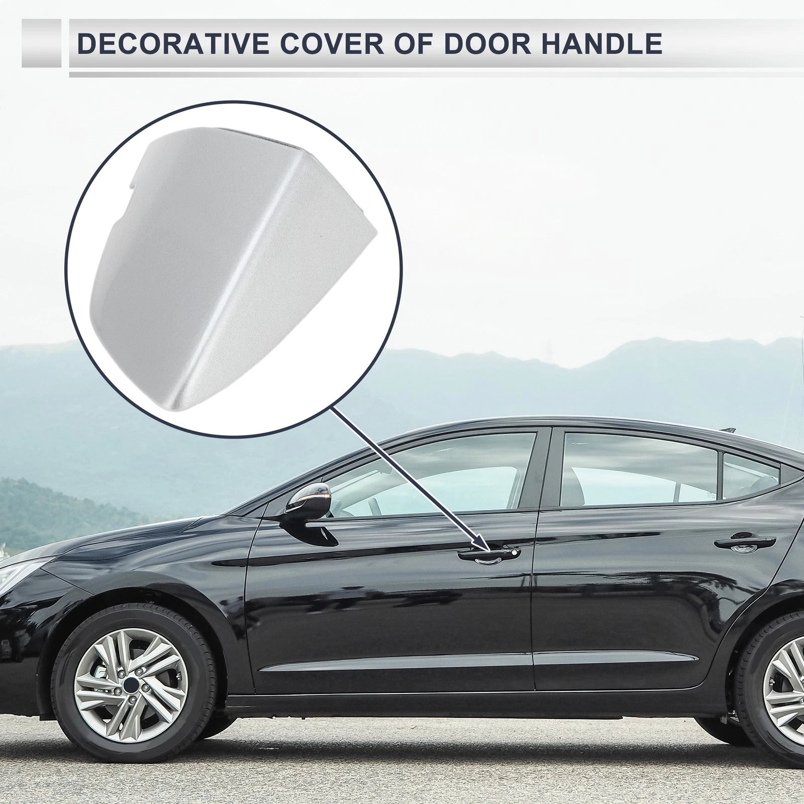 Front Left Door Handle Lock Cylinder Cover Replacement for Volkswagen Sagitta (—)