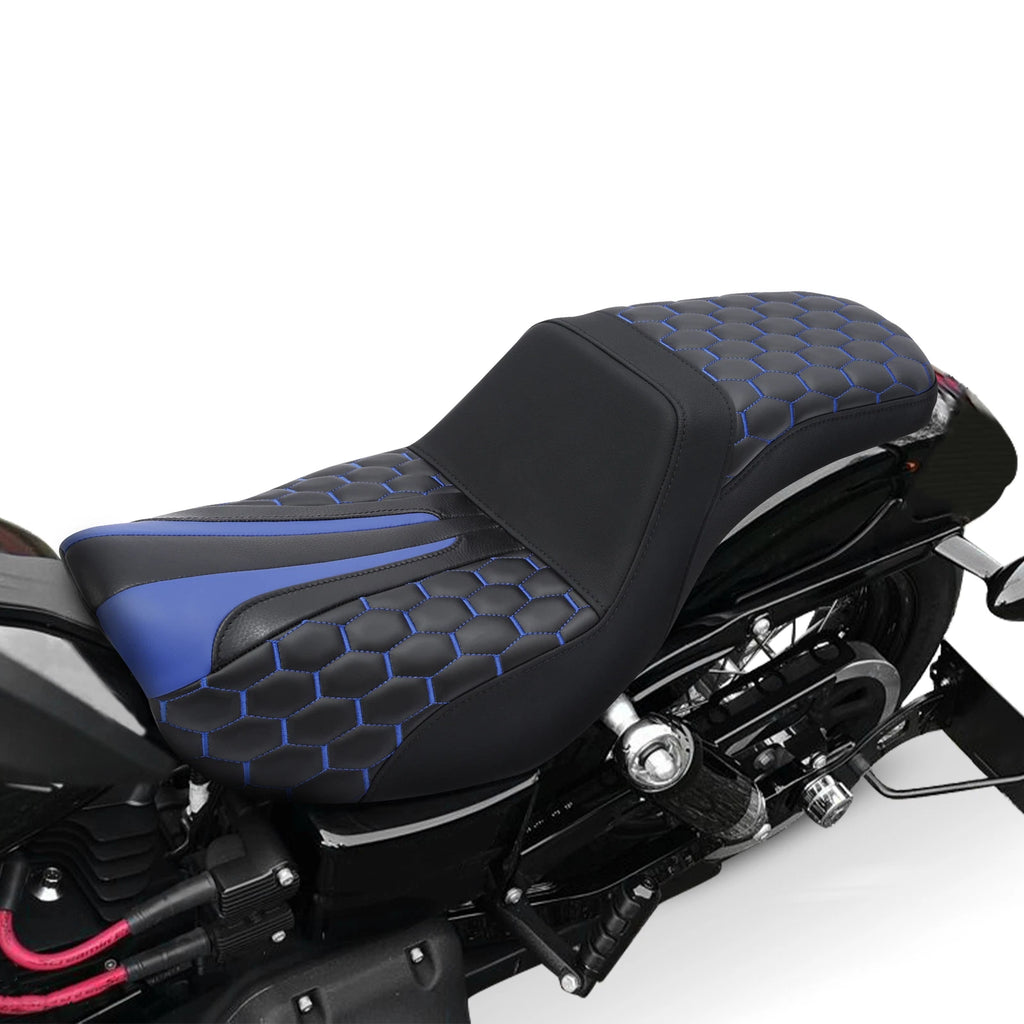 Black Driver Passenger Seat for Harley Dyna Super Glide Custom (2006–2017)