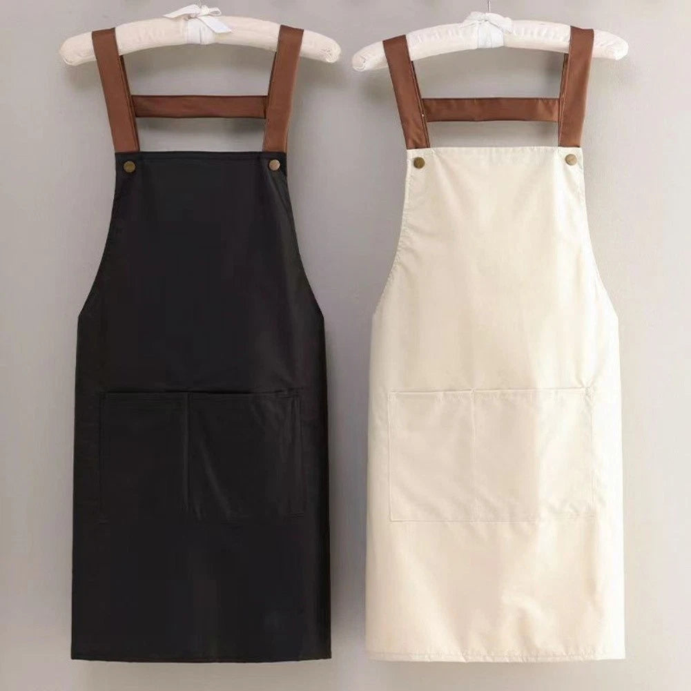 PVC Water Resistant Apron with Adjustable Fit and Two Front Pockets