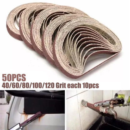 Sanding Belts for Belt Sander (50 Abrasive Bands)