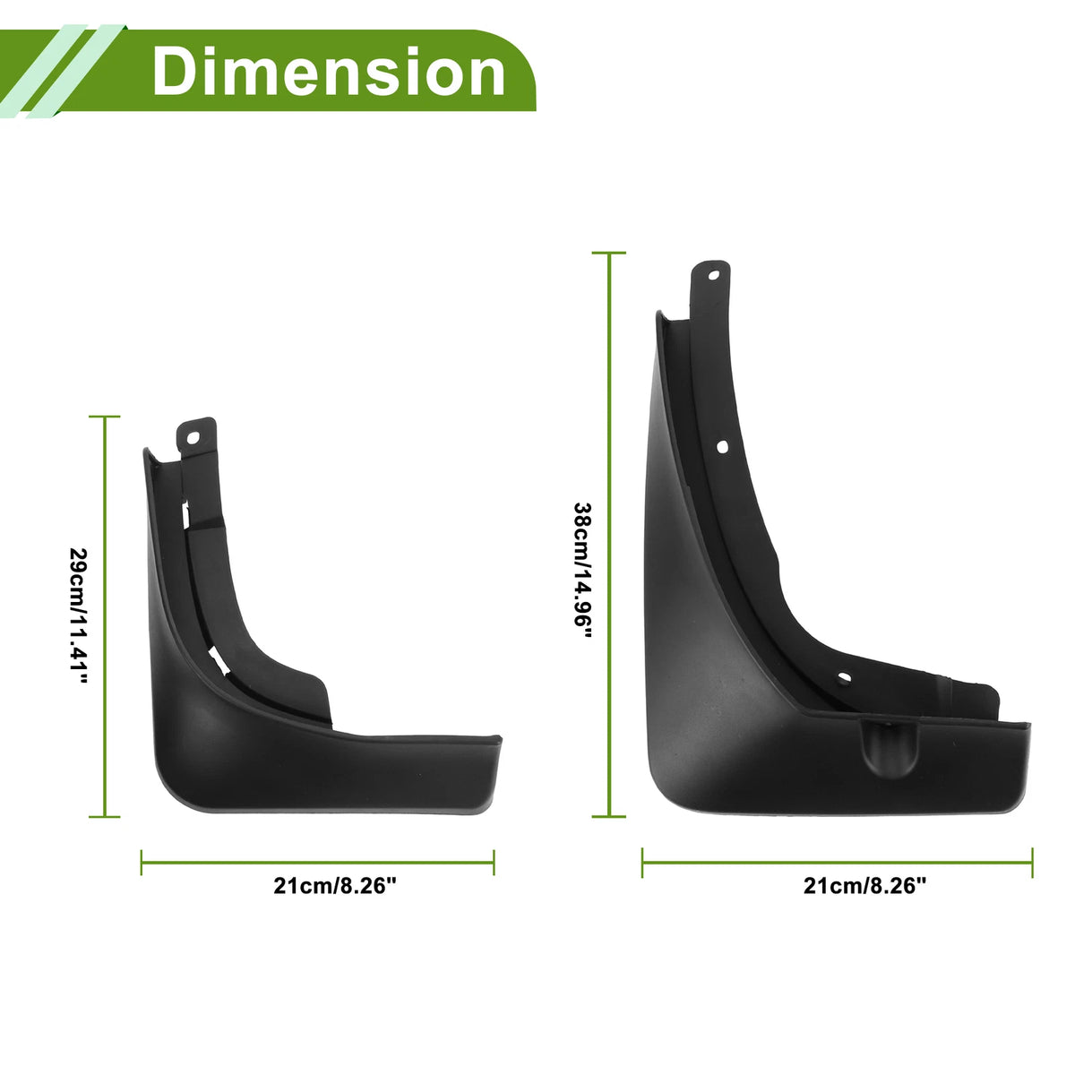 Set of 4 Mud Flaps Splash Guards for Maserati Levante (2018–2023)