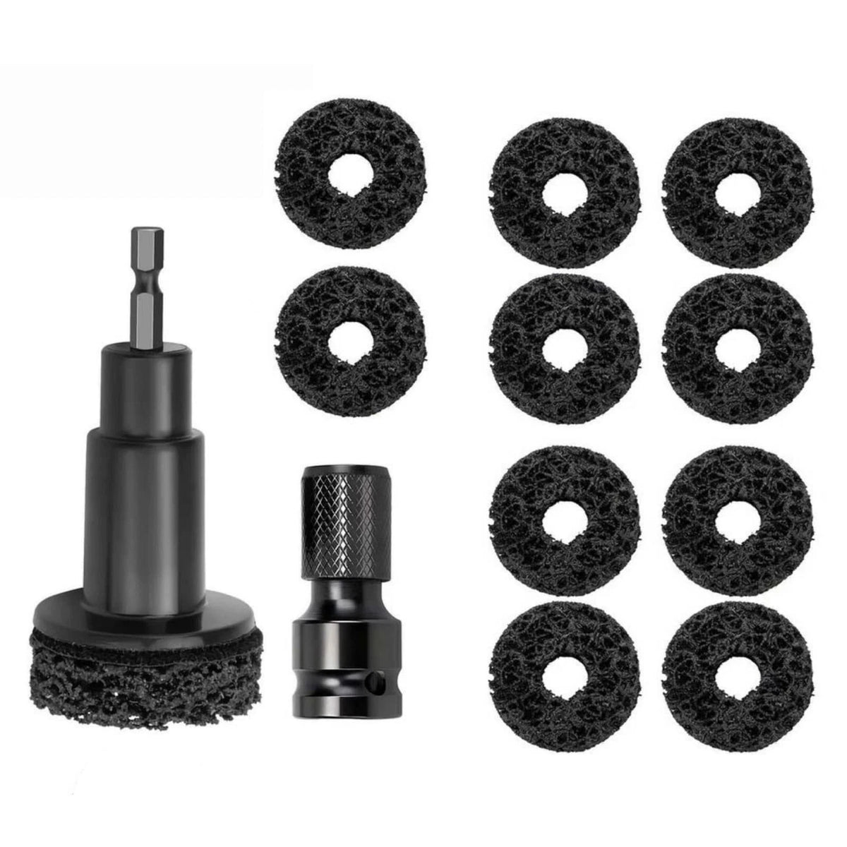 Hub Shaft Rust Removal Tool Kit for Wheel Studs (Includes 10 Cleaning Pads)