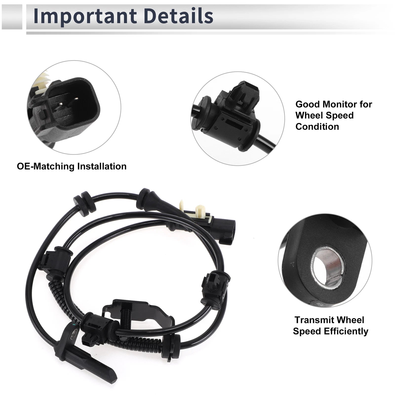 ABS Wheel Speed Sensor for Chevrolet Colorado (2009–2012) 1 Pcs Front Left/Right