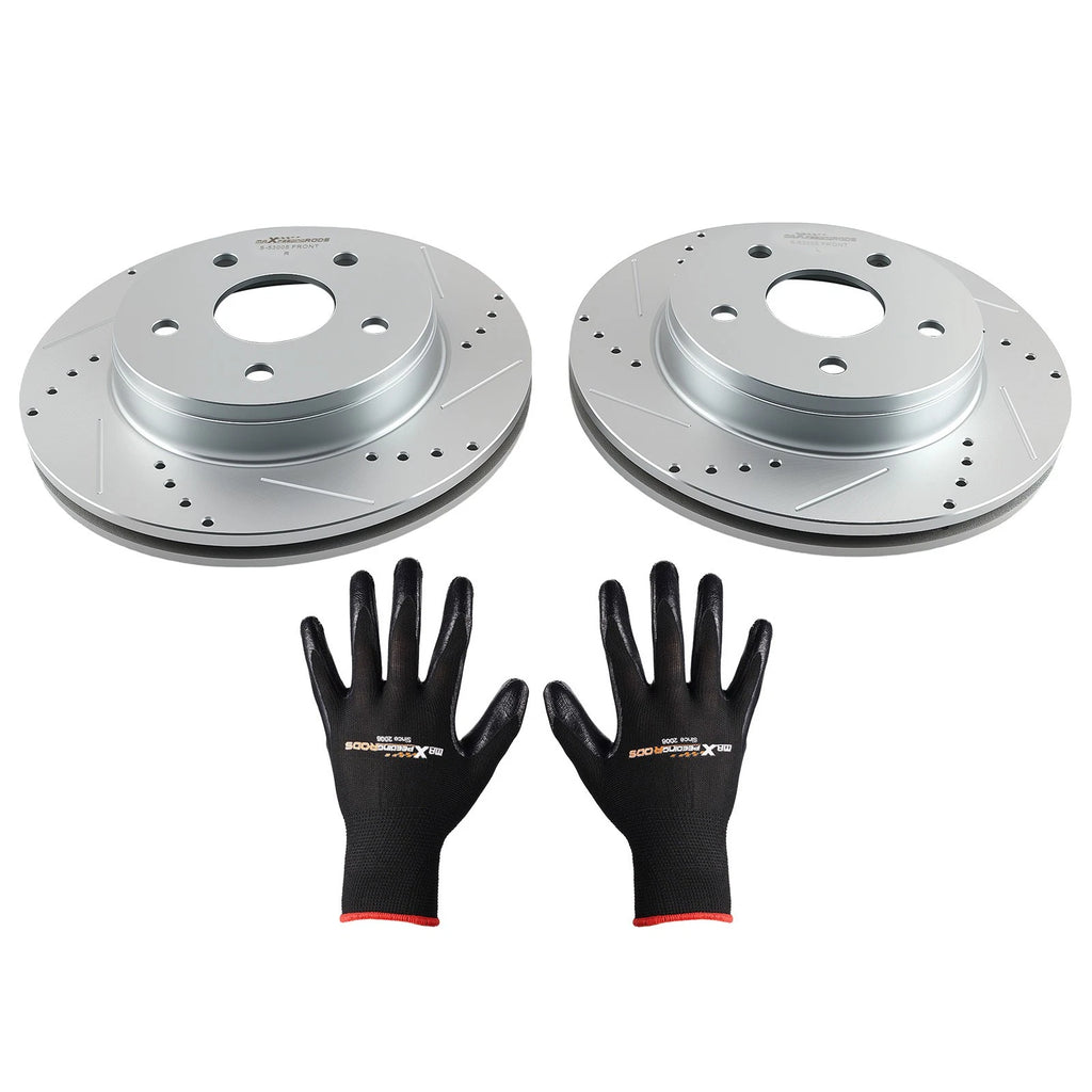 Front Drilled & Slotted Disc Brake Rotors for Dodge Durango (2004–2009) S-53005