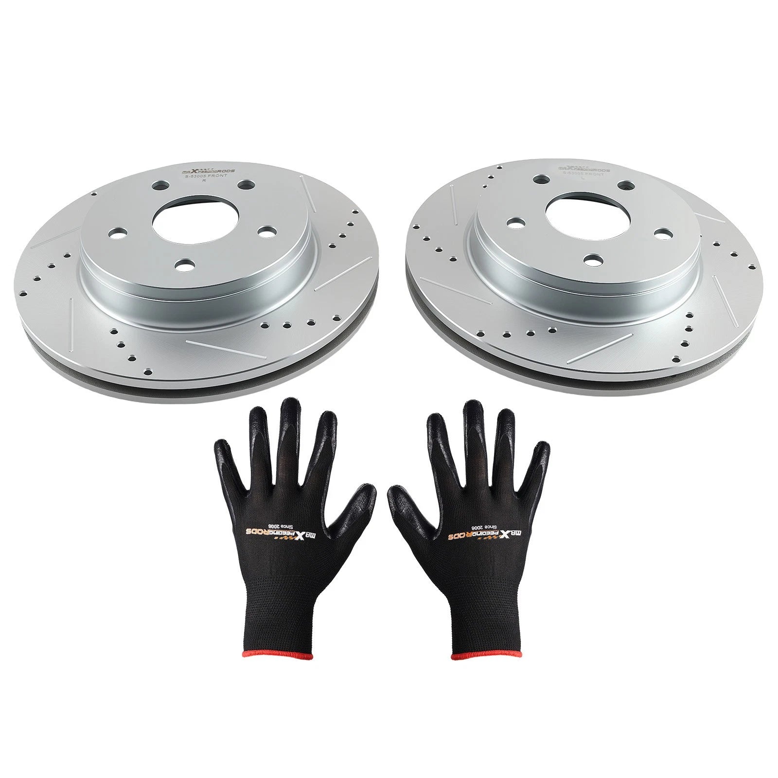 Front Drilled & Slotted Disc Brake Rotors for Dodge Durango (2004–2009) S-53005