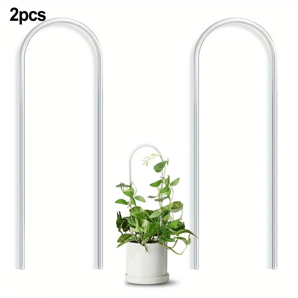 Transparent U Shaped Trellis for Indoor Plants and Vines Display