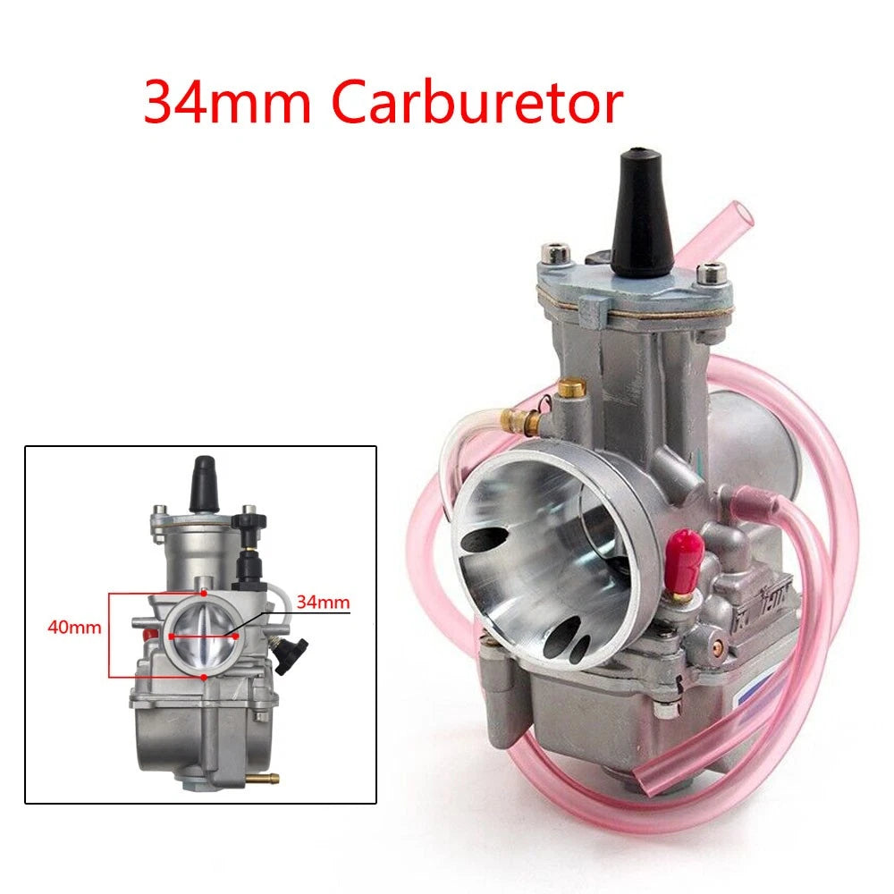 34mm Carburetor for Keihin KOSO OKO Dirt Pit Bike ATV Go Kart