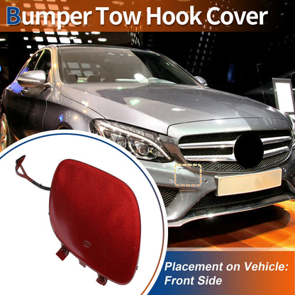 Front Tow Hook Cover for Mercedes-Benz C300 (2015–2018) Red